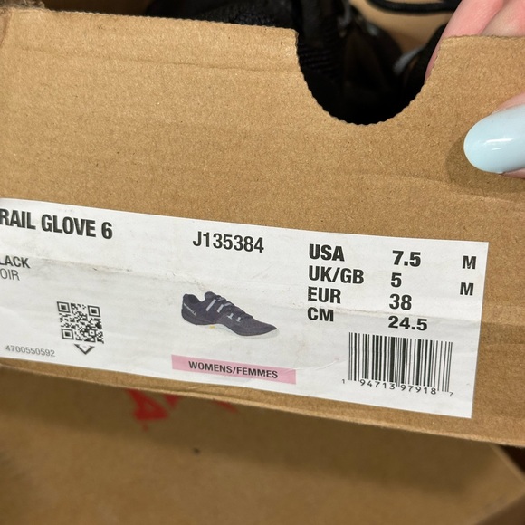 Women’s merrell hiking barefoot - trail glove 6 black with Gray Accents 7.5 - Picture 7 of 7